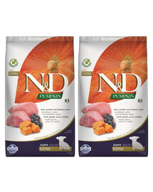 N&D GF Pumpkin Lamb & Blueberry Puppy Mini 14 kg (2 x 7 kg)