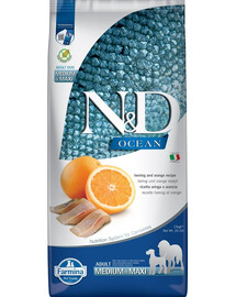 FARMINA N&D Ocean dog adult herring & orange medium & maxi 12 kg