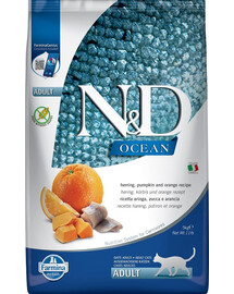FARMINA N&D Ocean Cat adult herring, pumpkin & orange 5 kg