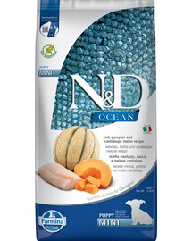 N&D Ocean Cat Kitten Granule treska, krevety, tekvica a melón cantalup pre mačiatka 7 kg
