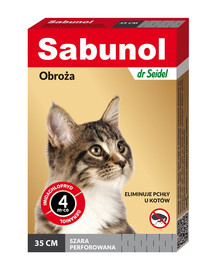 DR SEIDEL Sabunol Obojok proti blchám pre psov 35 cm šedý