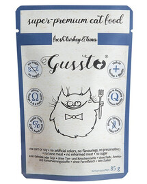 GUSSTO Cat Fresh Turkey&Tuna pre mačky moriak a tuniak 85 g