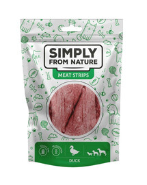 SIMPLY FROM NATURE Meat Strips Kačacie stripsy pre psov 80 g