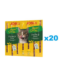 JOSERA JosiCat Meat Sticks kuracie a kačacie tyčinky pre mačky 20x35g