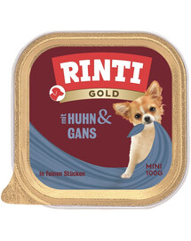 RINTI Gold Chicken&Goose Mini krmivo s kuracím mäsom a husou 100 g