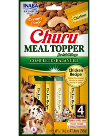 INABA Dog Meal Topper Chicken 4x14 g krémový kurací doplnok do krmiva pre psov