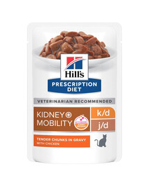 HILL'S PRESCRIPTION DIET k/d + Mobility s kuracím mäsom 12 x 85 g vo vreckách