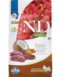 FARMINA N&D Quinoa Skin & Coat Venison Mini pre psov malých plemien 800g