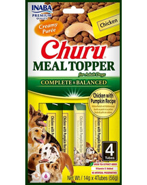INABA Dog Meal Topper Chicken Pumpkin 4x14 g krémový doplnok krmiva pre psov s kuracím mäsom a tekvicou