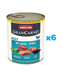 ANIMONDA GranCarno Adult losos a špenát 6x800g