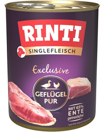 RINTI Singlefleisch Exclusive hydina Čistá monoproteínová hydina 800 g