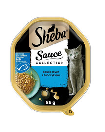 SHEBA Sauce Collection vanička 85 g kúskov v tuniakovej omáčke