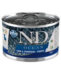 FARMINA N&D Ocean Dog Puppy 140g Krmivo s treskou a tekvicou pre šteňatá