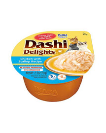 INABA Cat Dashi Delights Kuracie mäso a mušle 70 g