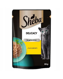 SHEBA Delicacy in jelly 85g kúsky kuracieho mäsa v želé pre mačky