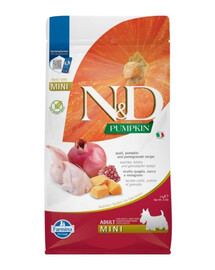 FARMINA N&D Pumpkin Dog Adult mini 2 kg Prepelica, tekvica, granátové jablko