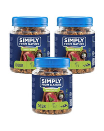 SIMPLY FROM NATURE Smart Bites Tréningové maškrty z jelenieho mäsa 3x130 g