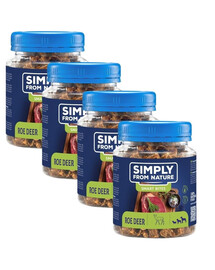 SIMPLY FROM NATURE Smart Bites srnčie pochúťky pre psa 4x130 g