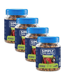 SIMPLY FROM NATURE Smart Bites Trénerské krmivo s konským mäsom pre psov 4x130 g