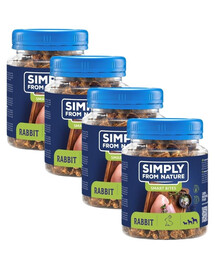 SIMPLY FROM NATURE Smart Bites Maškrty pre psov z králičieho mäsa 4x130 g