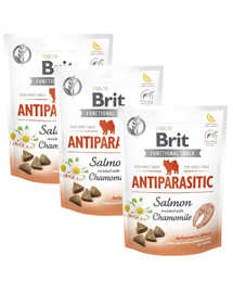 BRIT Care Dog Functional snack antiparasitic 3x150 g lososové pochúťky proti parazitom
