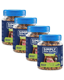 SIMPLY FROM NATURE Smart Bites hovädzie maškrty pre psov 4x130 g