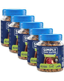 SIMPLY FROM NATURE Smart Bites Tréningové maškrty z diviny 5x130 g