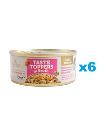APPLAWS Taste Toppers Kuracie prsia, losos, tekvica vo vývare 6x156 g