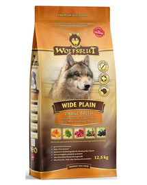 WOLFSBLUT Wide Plain Large Breed Adult suché krmivo pre veľké plemená alergických psov s konským mäsom a sladkými zemiakmi 12,5 kg