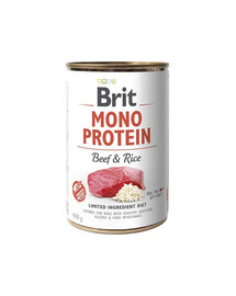 BRIT Mono Protein Beef & Rice 12x400 g monoproteínové hovädzie krmivo s ryžou