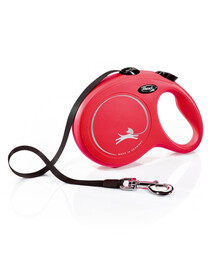 FLEXI Vodítko automatické New Classic L Pásik 8 m Red