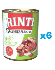 RINTI Kennerfleisch Wild boar Kanec 6x800 g
