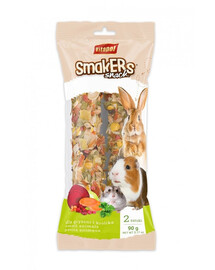VITAPOL Smakers zeleninové krmivo pre hlodavce a králiky 90 g