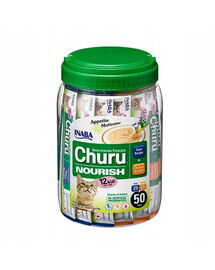 INABA Churu Nourrish 50x14g s tuniakom a kuracím mäsom pre mačky