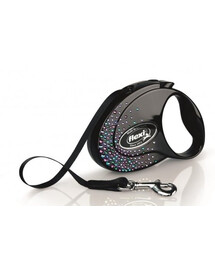FLEXI Glam Splash Mystic S Vodítko 3m s páskou, čierne