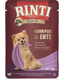 RINTI Chicken Pure&Duck Mini sáčok s kuracím a kačacím mäsom pre malé plemená 100 g