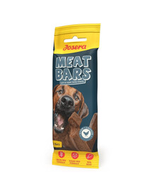 JOSERA Meat Bars Chicken 40 g Sušené maškrty s kuracím mäsom v podobe tyčiniek.