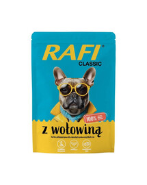 RAFI Classic hovädzie mokré krmivo pre psy 400g