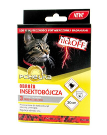 PCHEŁKA TickOff Insekticídny obojok pre mačky 30 cm
