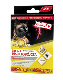 PCHEŁKA TickOff Insekticídny obojok so zvončekom pre mačky 25-30 cm