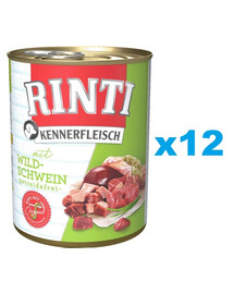 RINTI Kennerfleisch Wild boar Kanec 12x400 g
