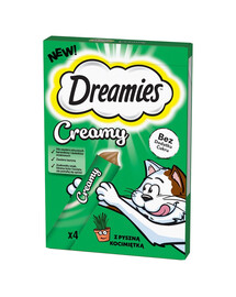 DREAMIES Creamy karma uzupełniająca z kocimiętką 4x10 g