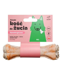 AZANKI Kosť z jelenieho kože pre psa M/L 17cm