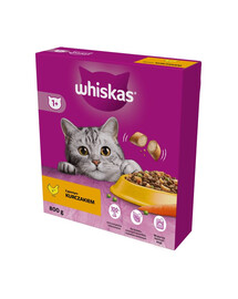 WHISKAS Adult+1 krmivo pre mačky s kuracím mäsom 800g