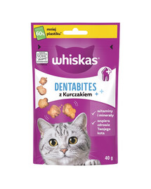 WHISKAS Dentabites 40 g zubná maškrta pre dospelé mačky