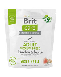 BRIT CARE Sustainable Adult Medium Breed Chicken & Insect 1 kg