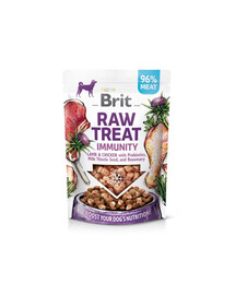 BRIT Raw Treat Freeze Dried Immunity 40 g mrazom sušená pochúťka z jahňacieho a kuracieho mäsa s probiotikami pre psov