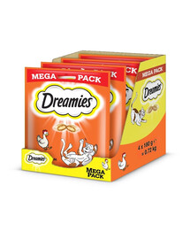 DREAMIES Mega Pack 4x180 g maškrta s lahodným kuracím mäsom pre vašu mačku