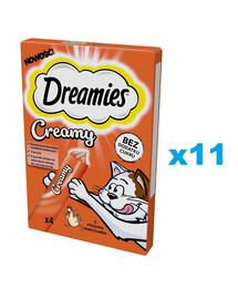 DREAMIES Creamy doplnkové krmivo s lahodným kuracím mäsom pre mačky 44x10 g