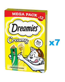 DREAMIES Krémový MEGA PACK doplnkové krmivo so syrom a šantou 84x10 g
